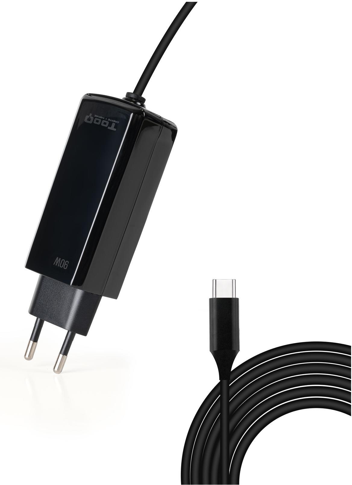 Picture of Picture of Carregador de Portátil GaN Tooq USB-C PD 90W Preto