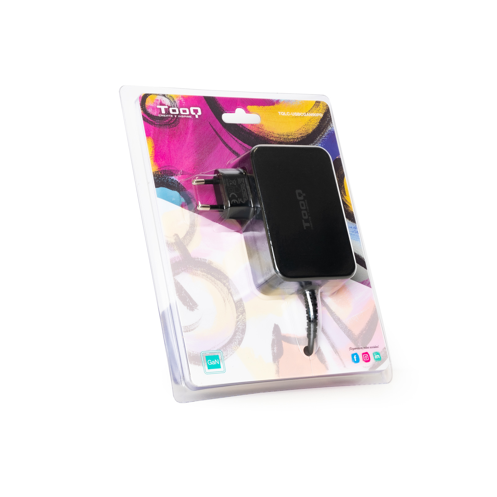 Tooq - Carregador de Portátil GaN Tooq USB-C PD3.0 90W