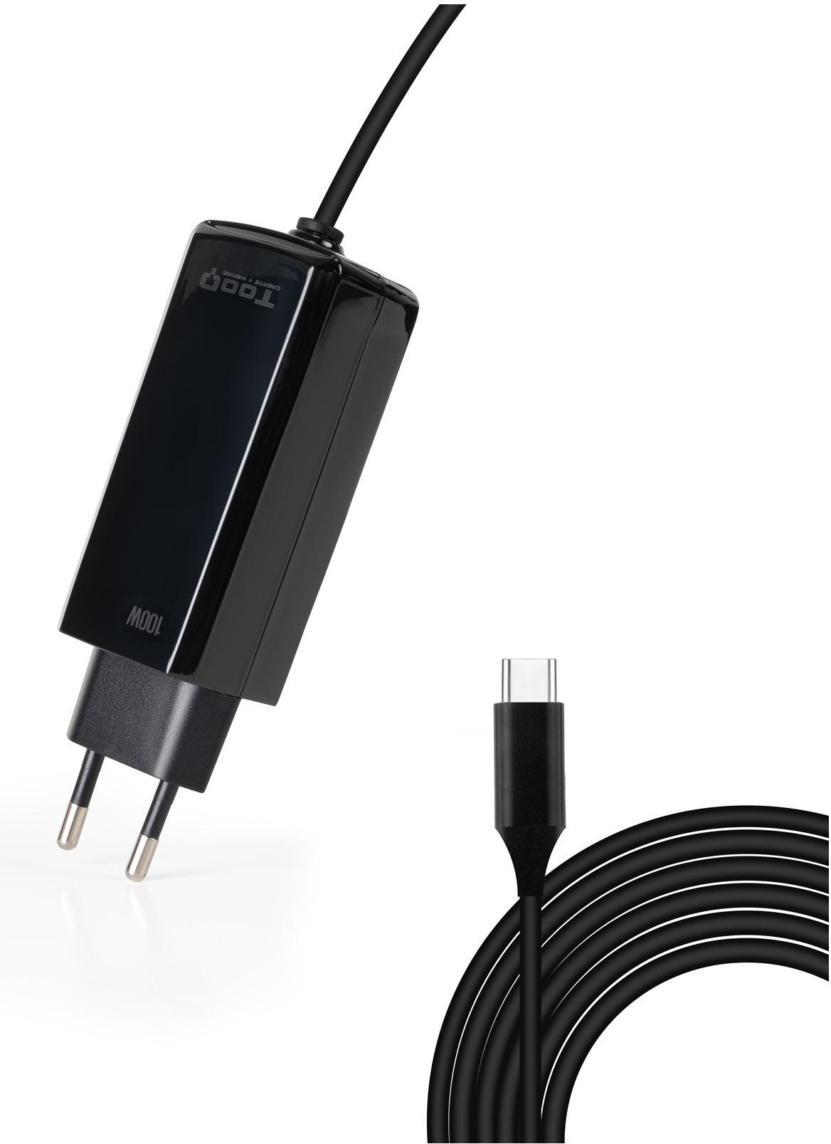 Picture of Picture of Carregador de Portátil GaN Tooq USB-C PD 100W Preto