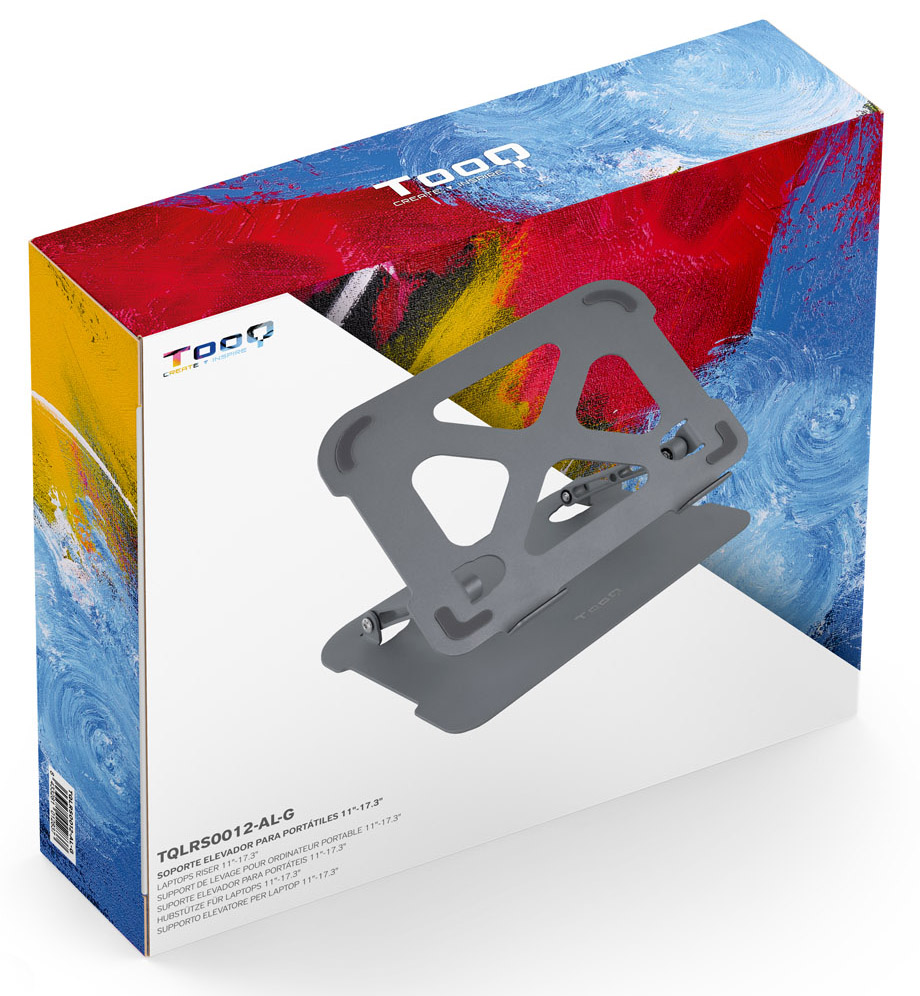 Tooq - Suporte Elevatório Tooq para Portáteis Ergonómico Ajustável Alumínio