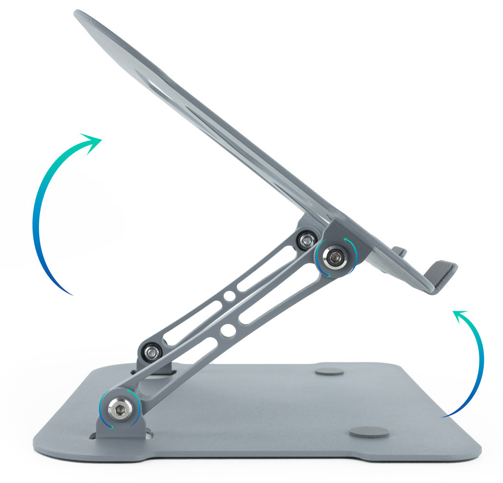 Tooq - Suporte Elevatório Tooq para Portáteis Ergonómico Ajustável Alumínio