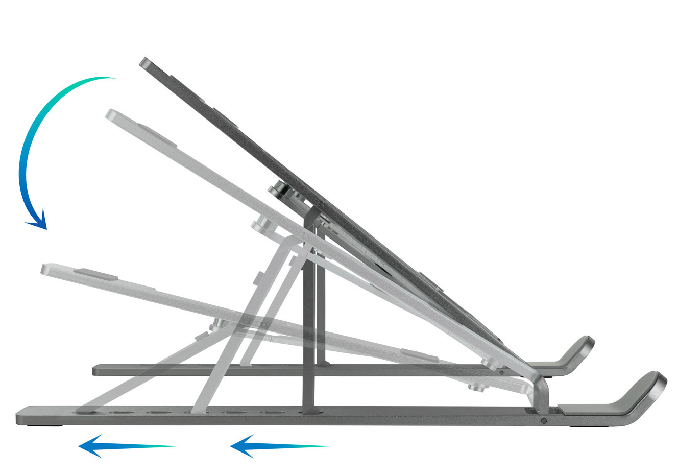 Tooq - Suporte Elevatório Tooq para Portáteis Regulável Cinzento