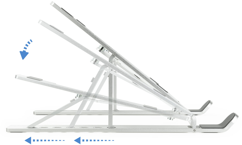 Tooq - Suporte Elevatório Tooq para Portáteis Regulável Aluminio