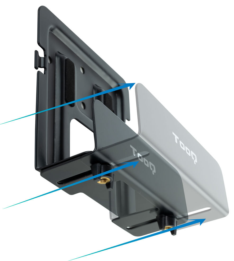 Tooq - Suporte de parede Universal Tooq para Router / Mini-PC Preto