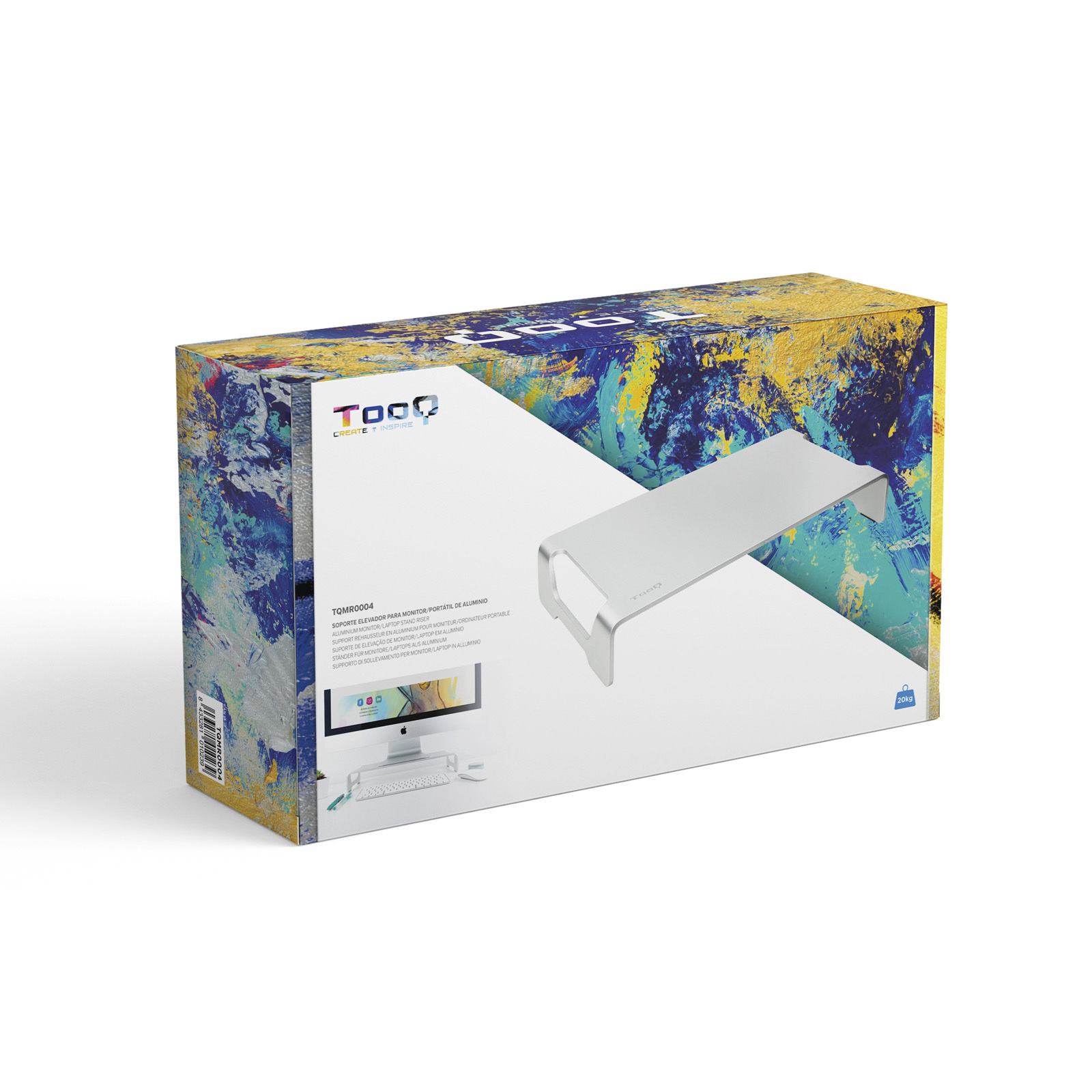Tooq - Base Para Monitor / Portáteis Tooq Max. 20Kg Alumínio