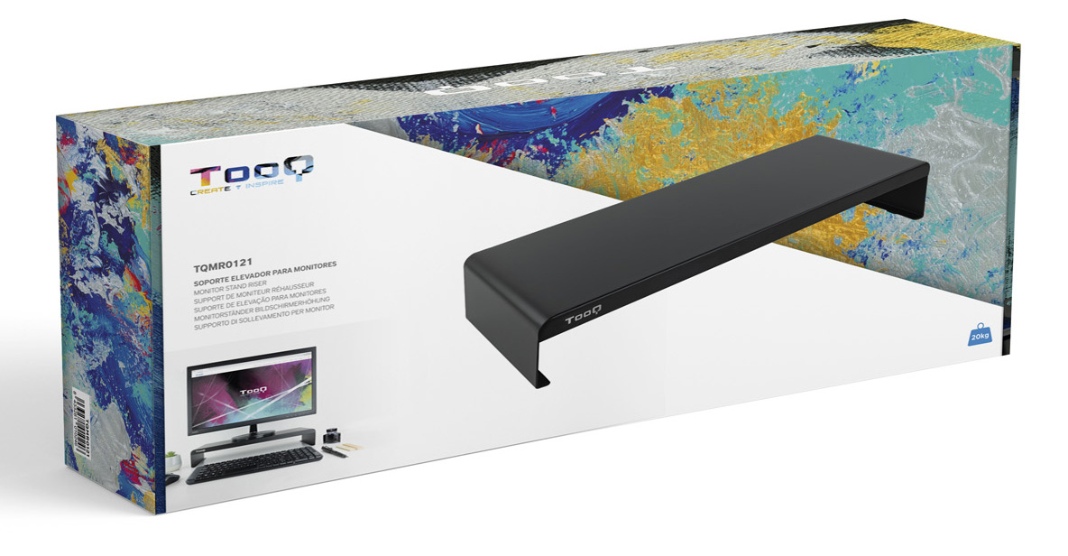 Tooq - Base Para Monitor / Portáteis Tooq Max. 20Kg Preto