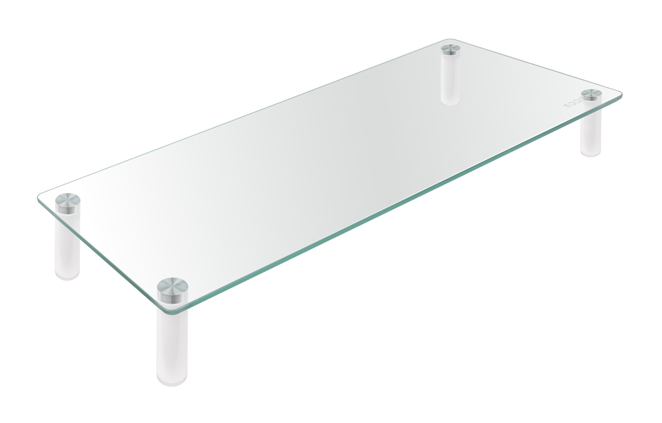 Tooq - Suporte Elevatório Tooq para Monitores Alumínio e Vidro Temperado