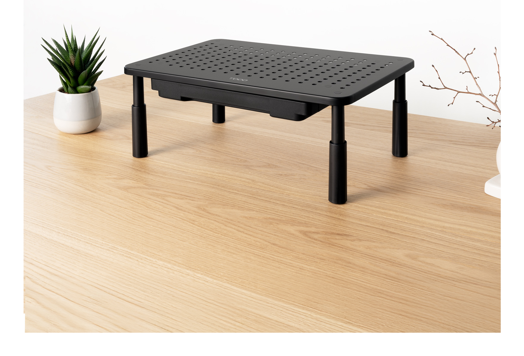 Tooq - Base Para Monitor C/ Gaveta Tooq Max. 20Kg Preto