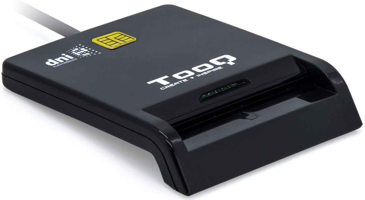Tooq - Leitor de Cartões Tooq Cartão de Cidadão / DNIe 4.0 / SIM USB-C Preto