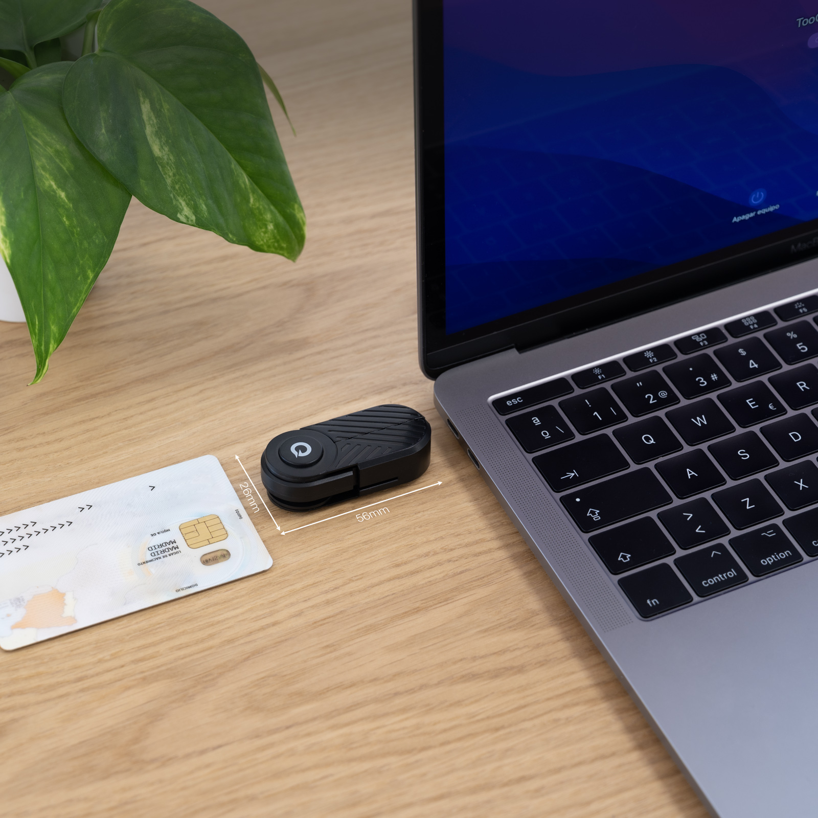 Tooq - Leitor de Cartões DNIE Tooq USB-C 2.0, Preto