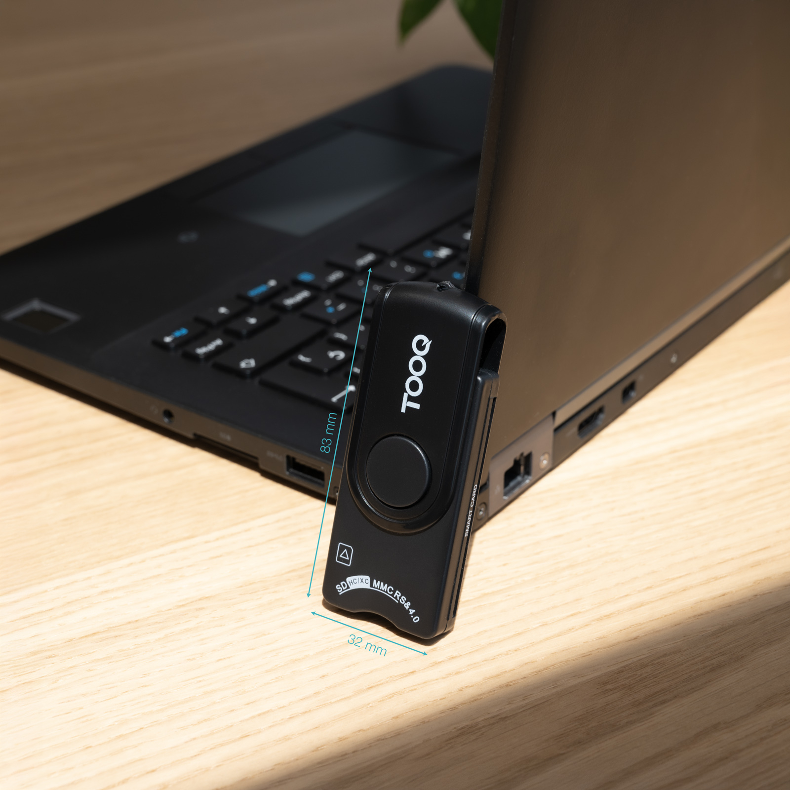 Tooq - Leitor de Cartões Tooq DNIE, SIM, SD/TF, USB-A, Preto