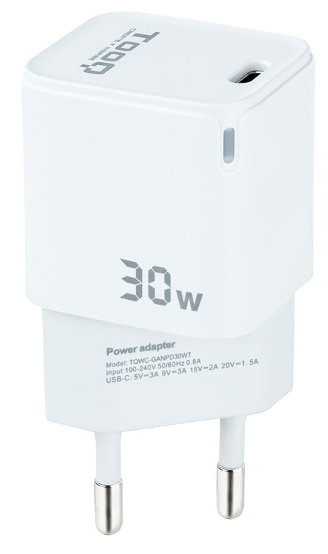 Tooq - Carregador GaN Tooq USB-C/PD 30W