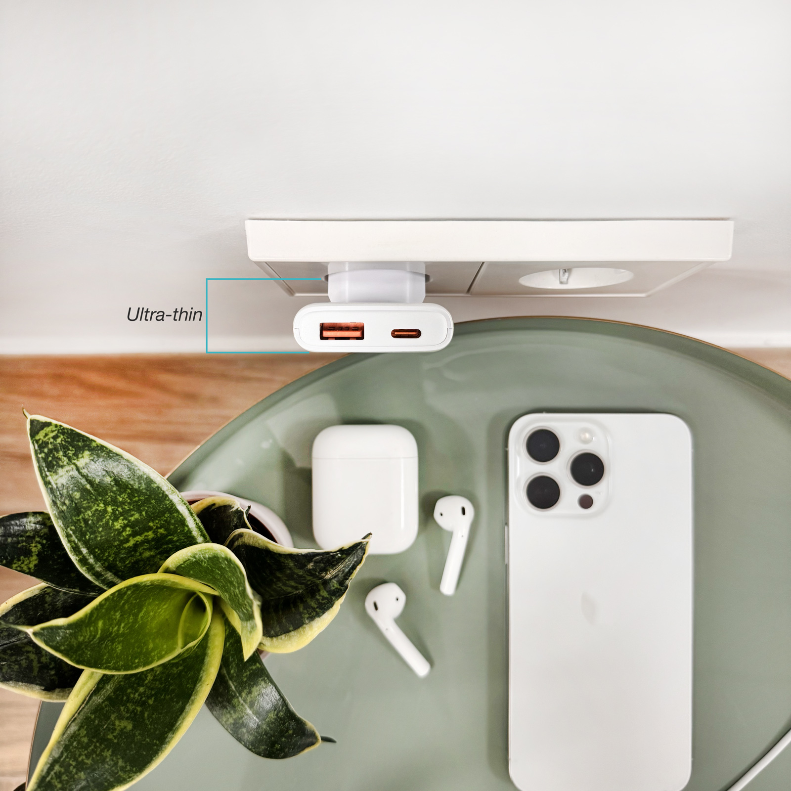 Tooq - Carregador Tooq GaN USB-C/PD+USB-A/QC 65W, Branco