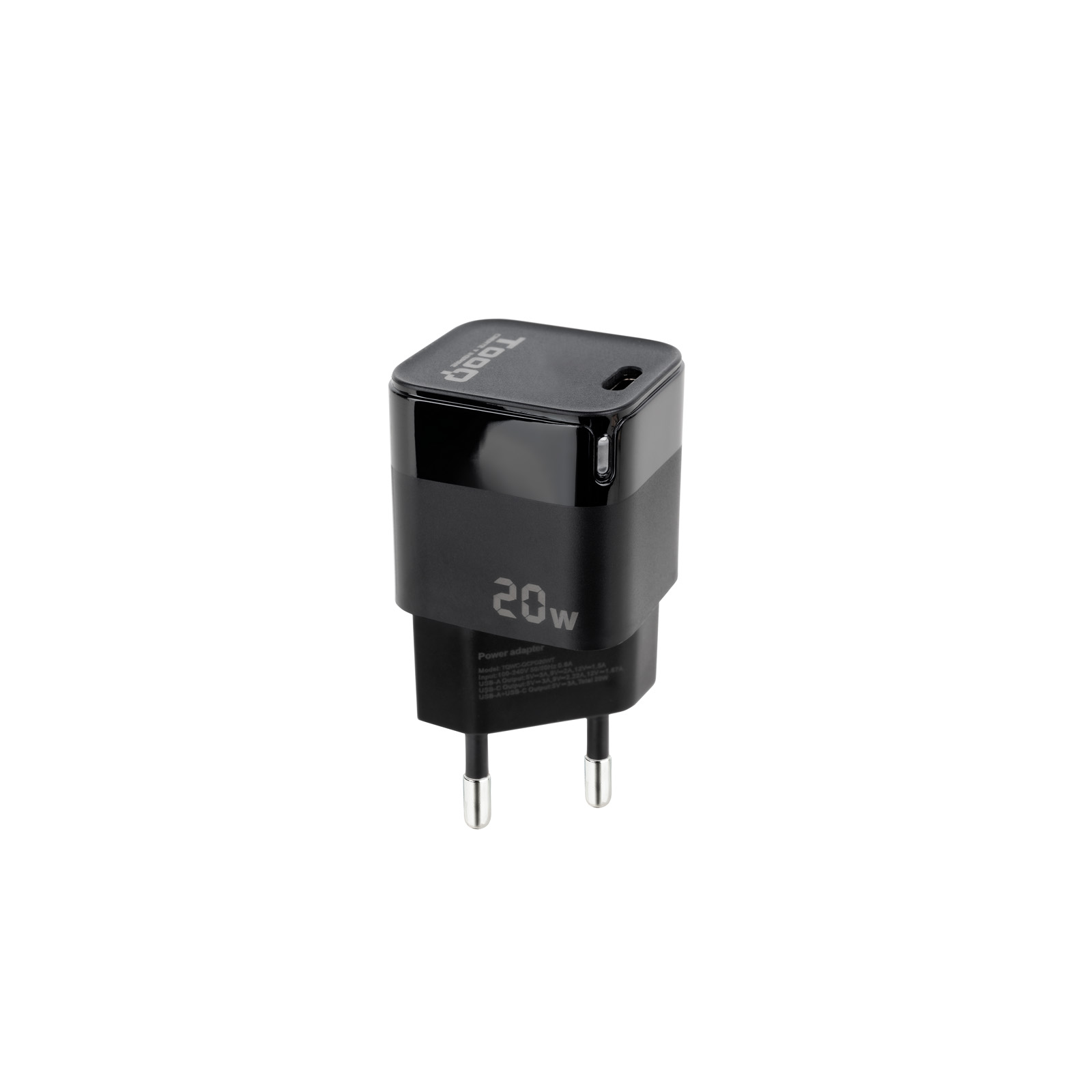 Picture of Picture of Carregador Tooq USB-C PD 20W Preto