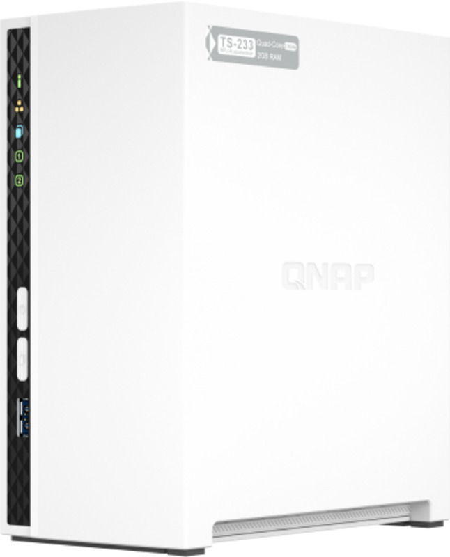 QNap - NAS QNAP TS-233 - 2 Baías - 2.0GHz 4-core - 2GB RAM