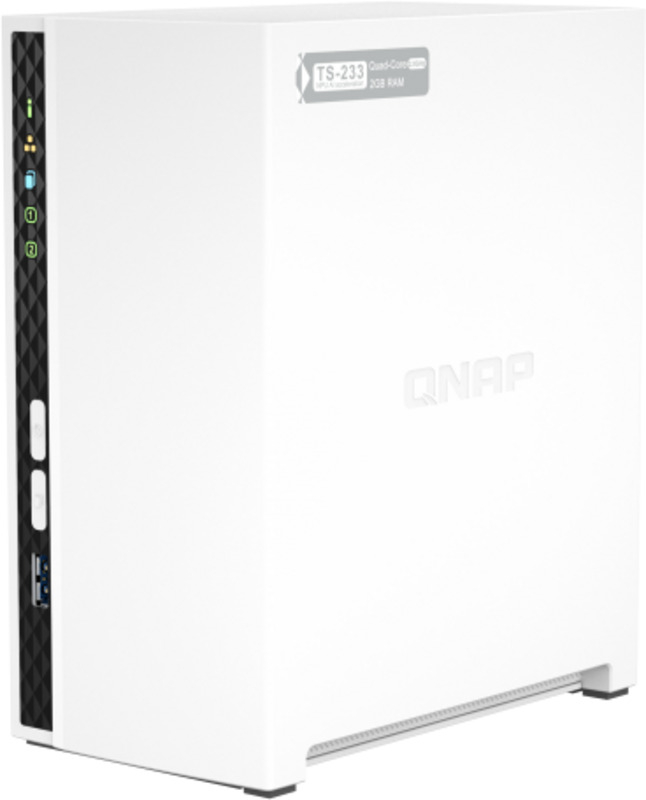 QNap - NAS QNAP TS-233 - 2 Baías - 2.0GHz 4-core - 2GB RAM