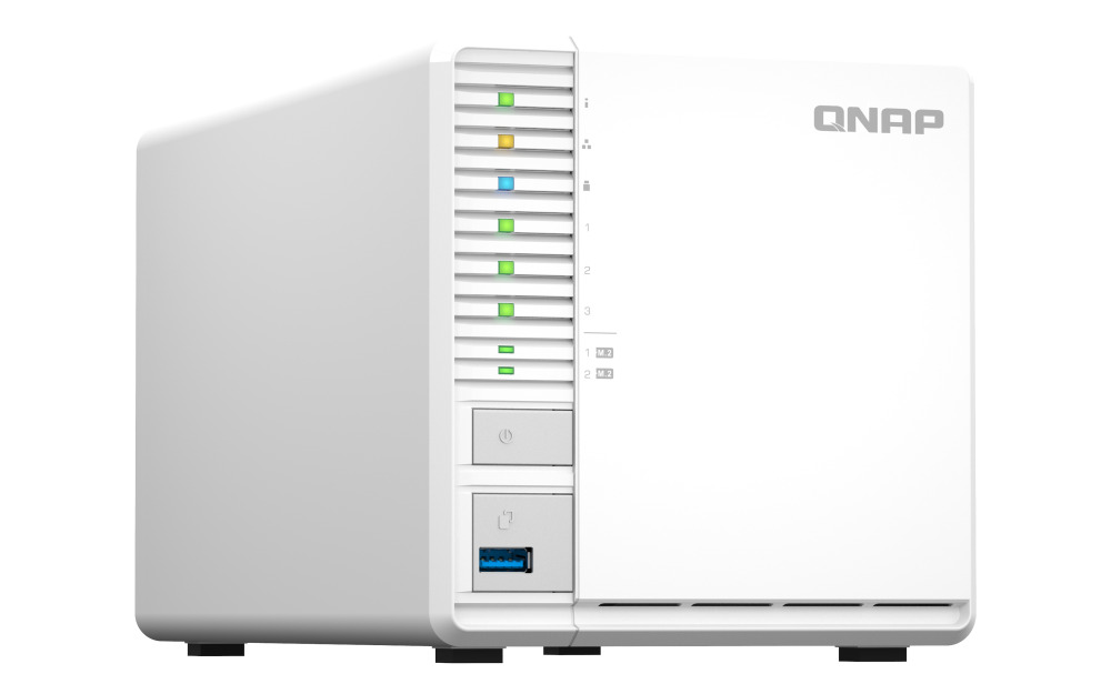 QNap - NAS QNAP TS-364-8G - 3 Baías - 2.9GHz 4-core - 8GB RAM