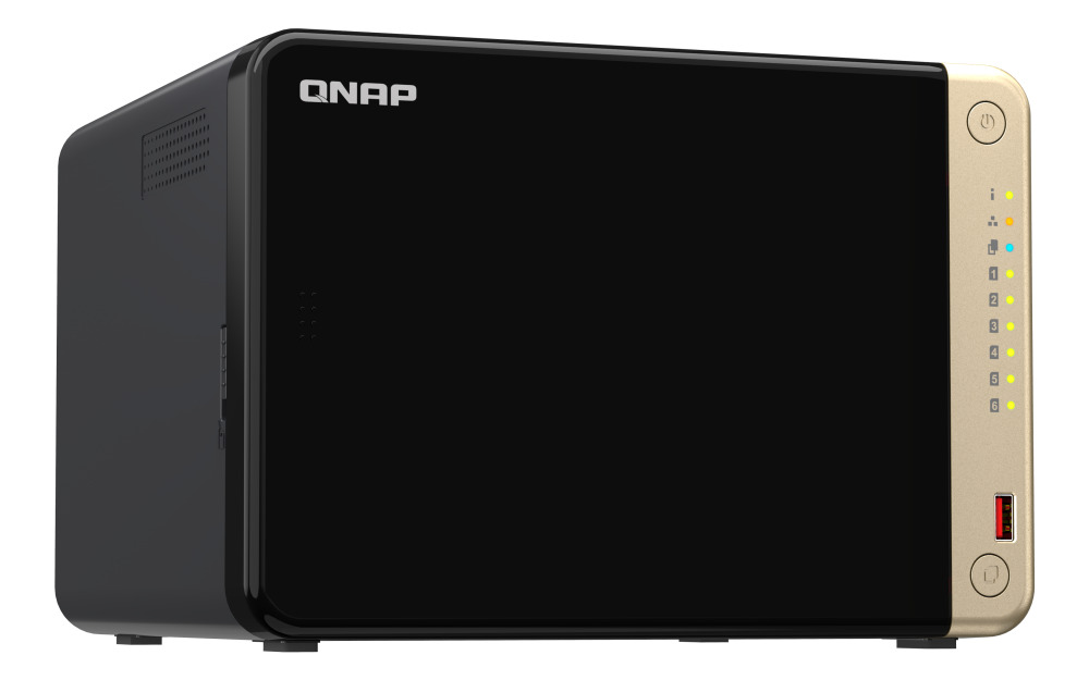QNap - NAS QNAP TS-664-8G - 6 Baías - 2.9GHz 4-core - 8GB RAM