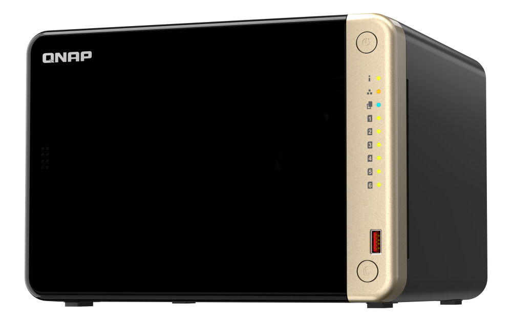 QNap - NAS QNAP TS-664-8G - 6 Baías - 2.9GHz 4-core - 8GB RAM