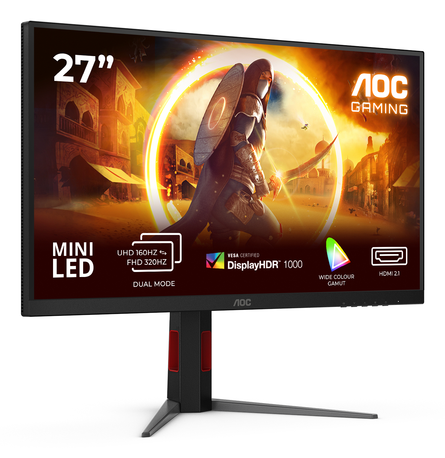 AOC - Monitor AOC Gaming 27" U27G4XM Fast IPS UHD 160Hz 1ms HDR1000
