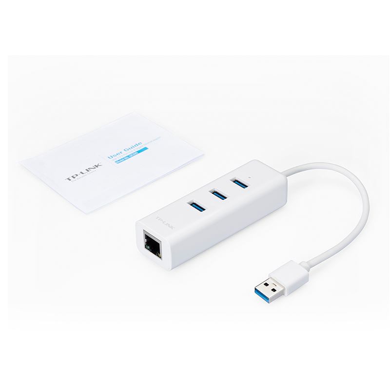 TP-Link - Adaptador USB TP-Link UE330 USB 3.0 > Ethernet Gigabit + 3 Portas USB 3.0