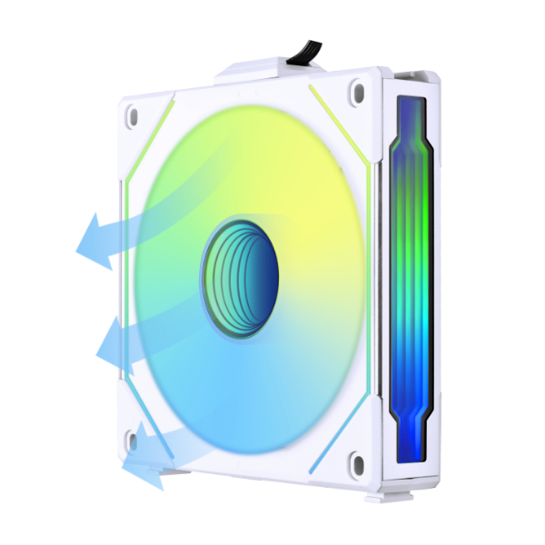 Lian Li - Ventoinha Lian Li UNI FAN SL120 Infinity RGB Reverse Blade PWM Branco 120mm