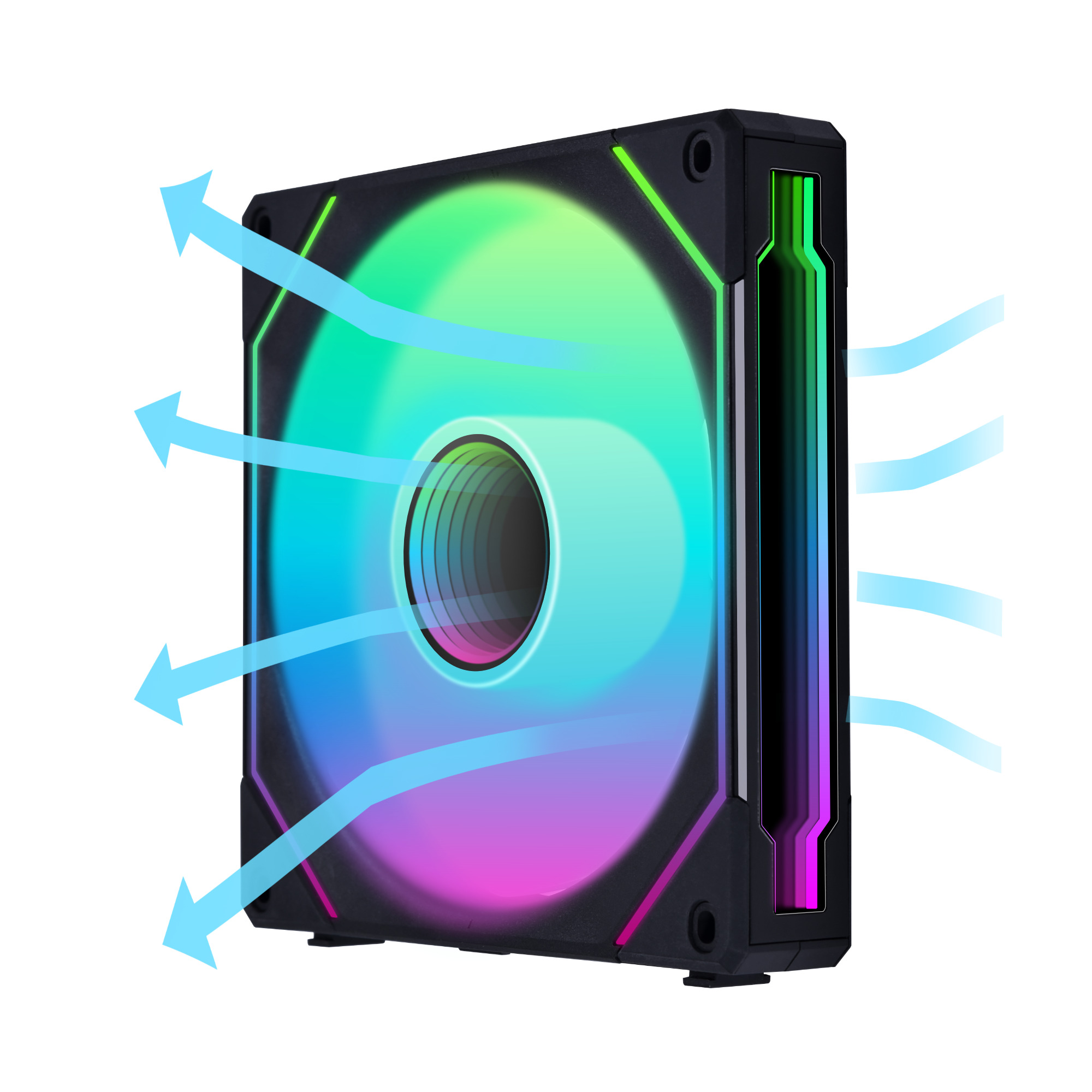 Lian Li - Ventoinha Lian Li UNI FAN SL140 Infinity RGB Reverse Blade PWM Preto 140mm