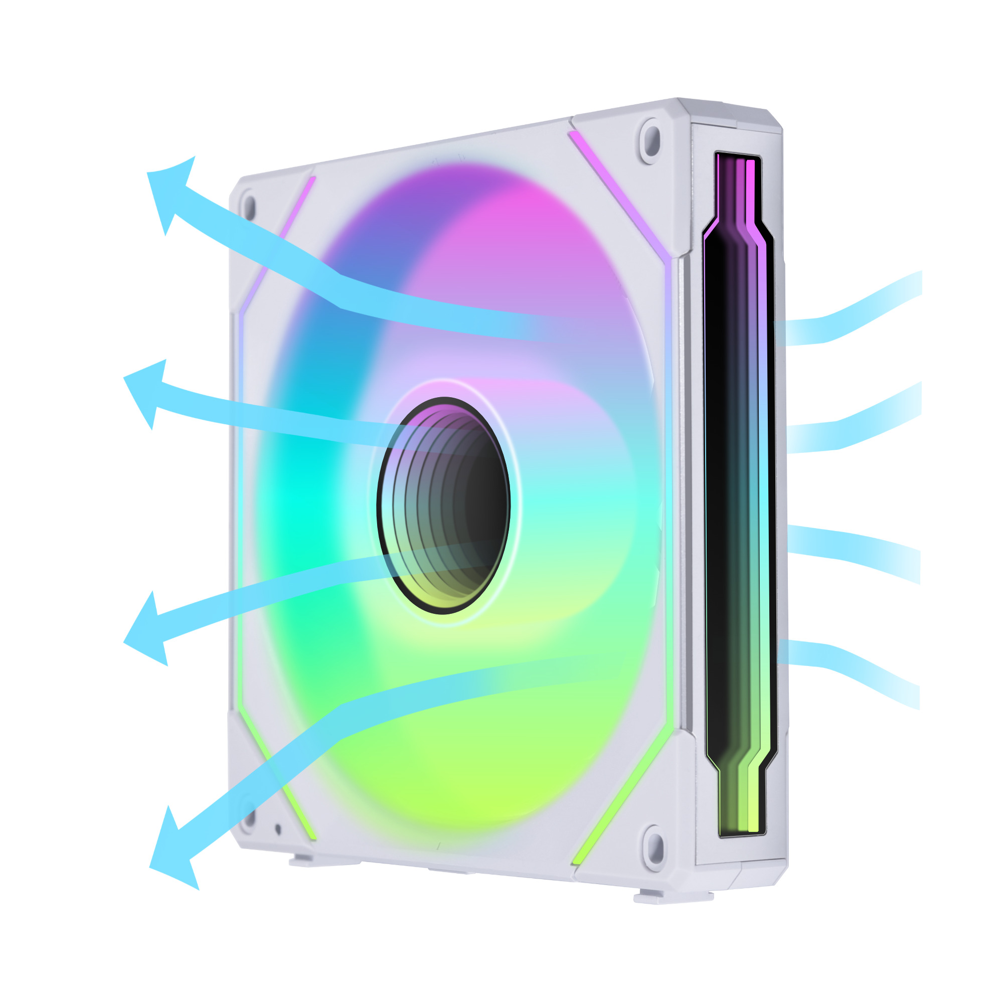 Lian Li - Ventoinha Lian Li UNI FAN SL140 Infinity RGB Reverse Blade PWM Branco 140mm