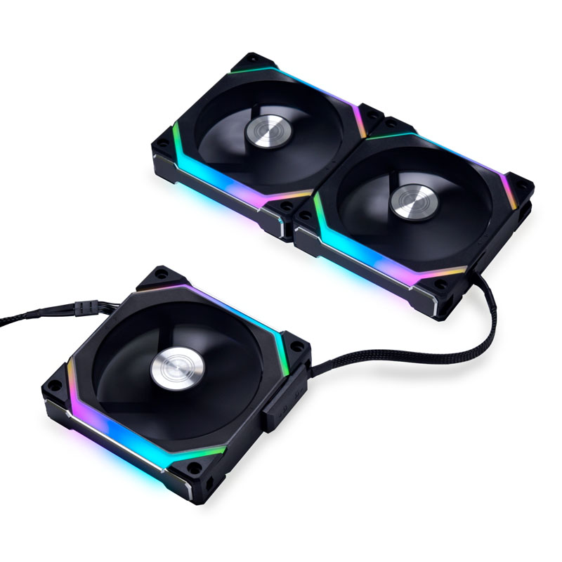 Lian Li - Ventoinha Lian Li UNI SL120 V2 RGB PWM Preto 120mm (Pack 3)