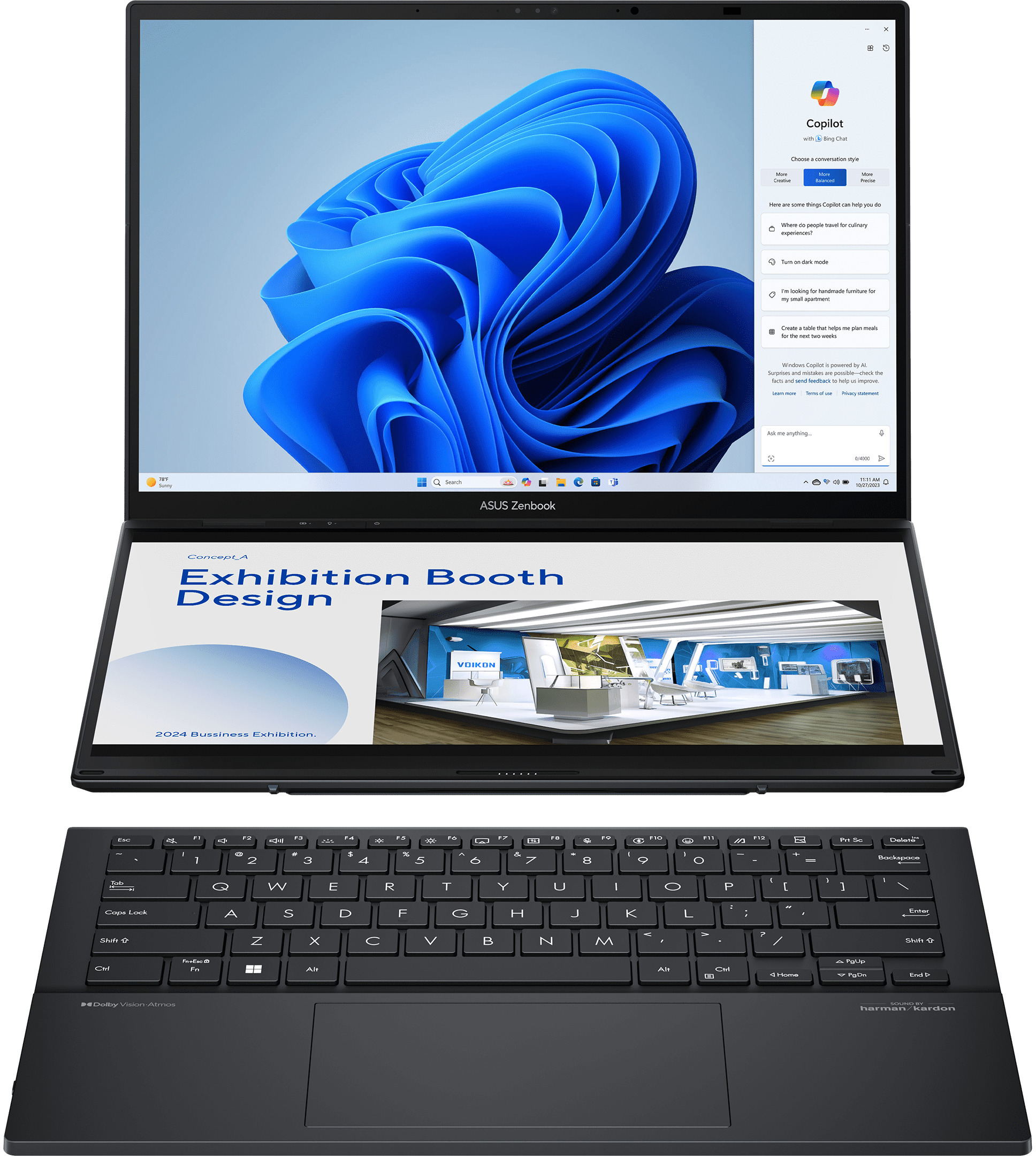 Picture of Picture of Portátil ASUS ZenBook Duo UX8406C 14" Ultra 9 285H 32GB DDR5 1TB Arc Graphics 3K OLED 120Hz W11 Pro