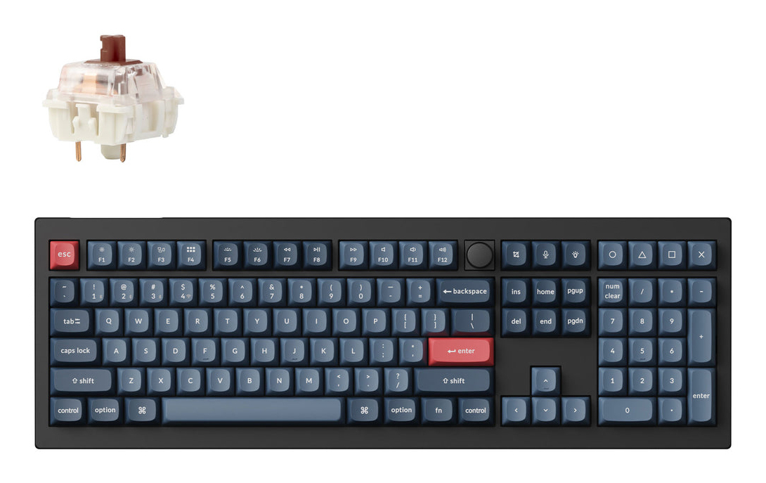 Picture of Picture of Teclado Mecânico Keychron V6 Max 100% Wireless Gateron Jupiter Switch Brown