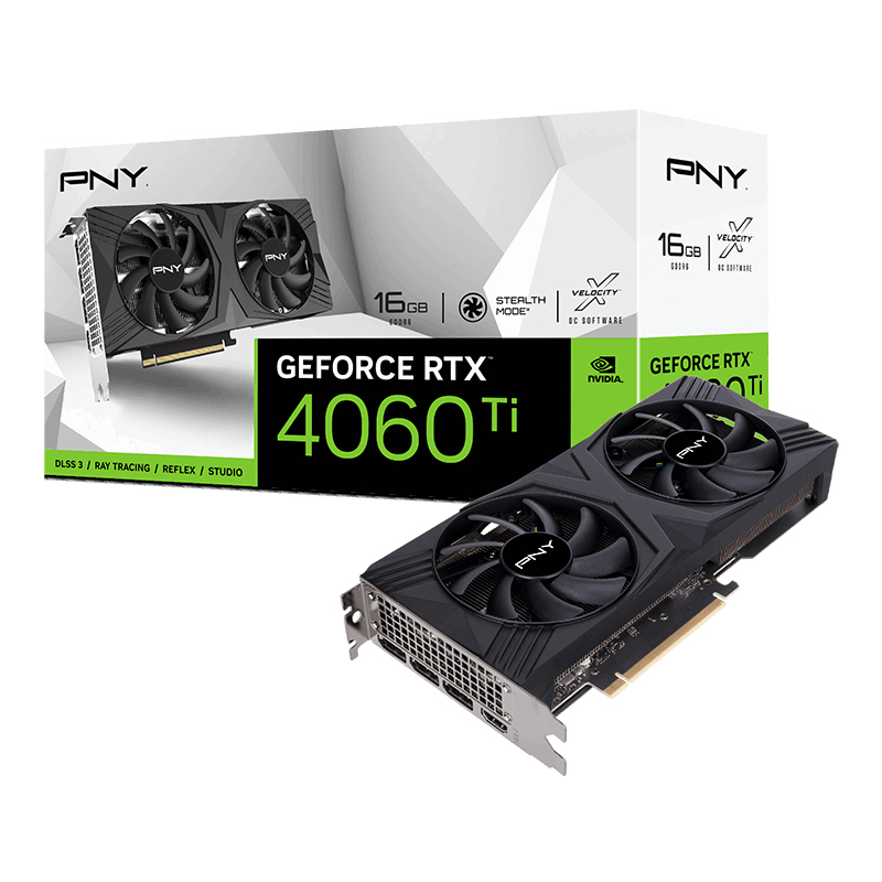 Picture of Picture of Gráfica PNY GeForce® RTX 4060 Ti VERTO OC Dual Fan 16GB GDDR6 DLSS3