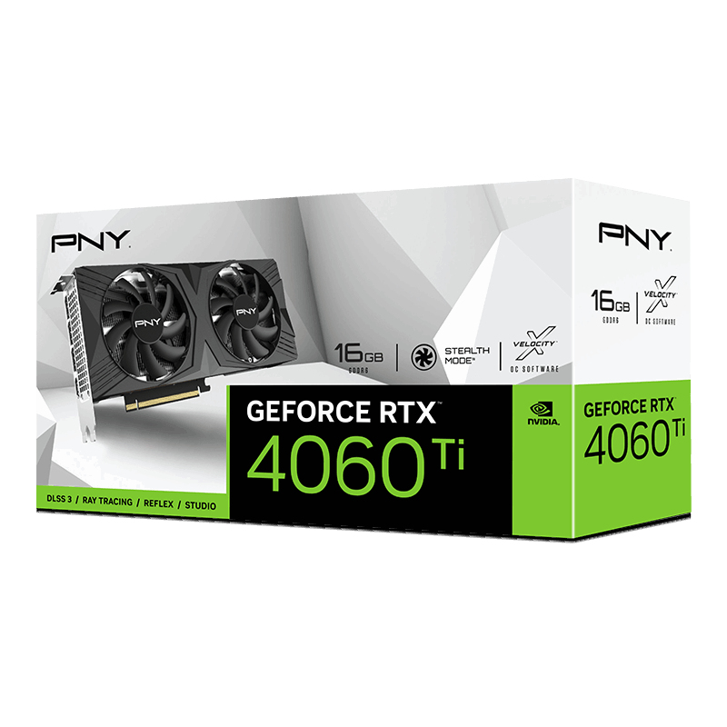 PNY - Gráfica PNY GeForce® RTX 4060 Ti VERTO OC Dual Fan 16GB GDDR6 DLSS3