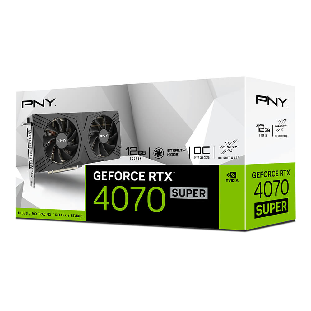 PNY - Gráfica PNY GeForce® RTX 4070 SUPER LED OC 12GB GDDR6 DLSS3