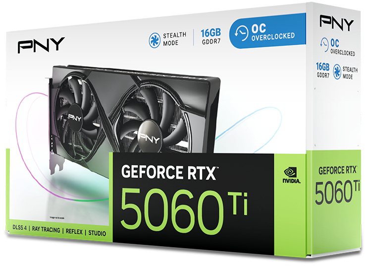 PNY - Gráfica PNY GeForce® RTX 5060 Ti Dual Fan OC 16GB GDDR7 DLSS4
