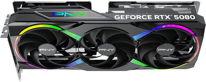 PNY - Gráfica PNY GeForce® RTX 5080 Gaming RGB Triple Fan OC 16GB GDDR7 DLSS4