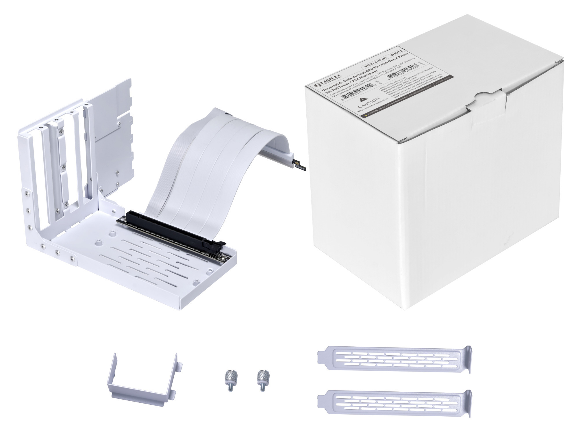 Lian Li - Suporte Vertical GPU VG4-4-V2W Branco