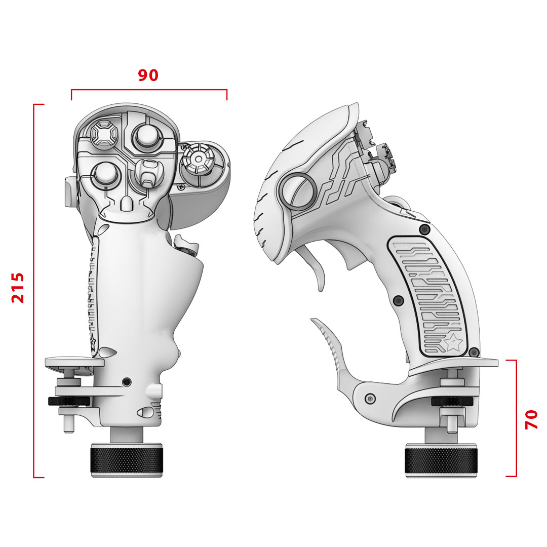 virpil-controls - Flightstick VIRPIL Controls Constellation ALPHA Prime Left Handers