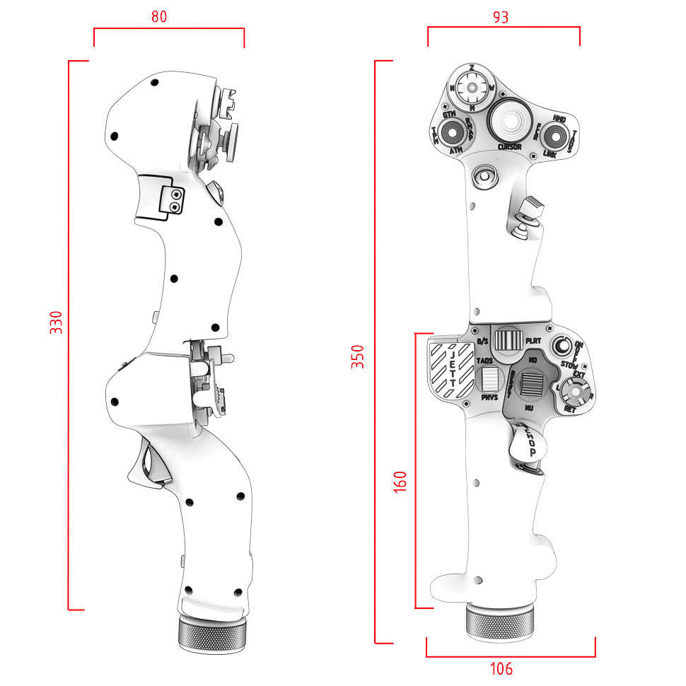 virpil-controls - Flightstick VIRPIL Controls Dual-SF Collective Two Handed RGB