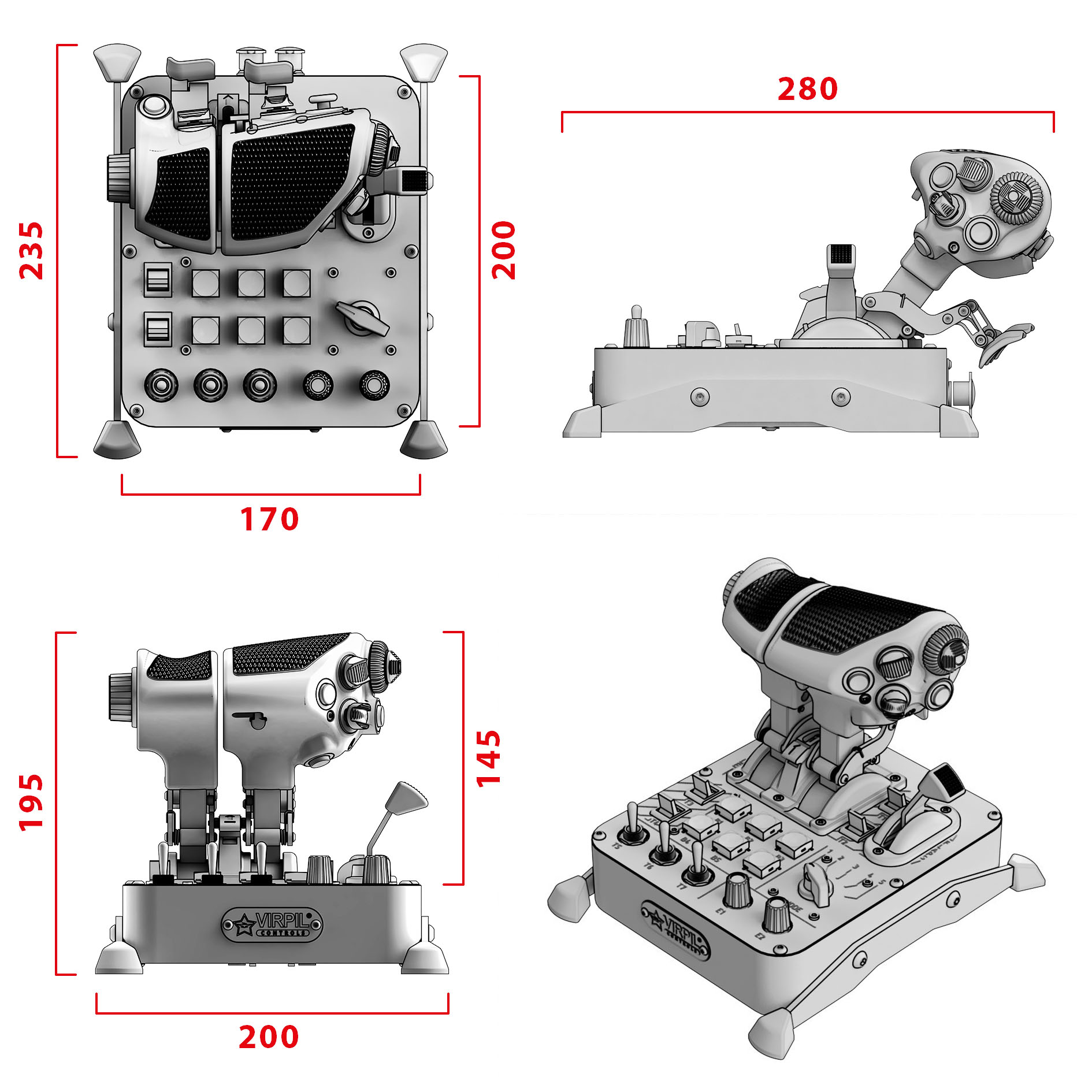 virpil-controls - VIRPIL Controls MongoosT-50CM3 Throttle Lever