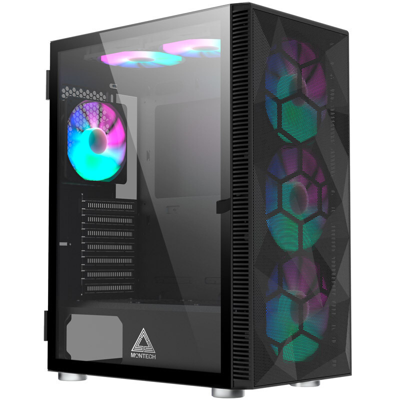 Picture of Picture of Caixa ATX Montech X3 Mesh RGB Vidro Temperado Preto