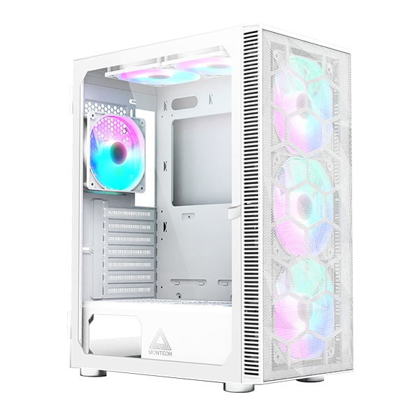 Picture of Picture of Caixa ATX Montech X3 Mesh RGB Vidro Temperado Branco