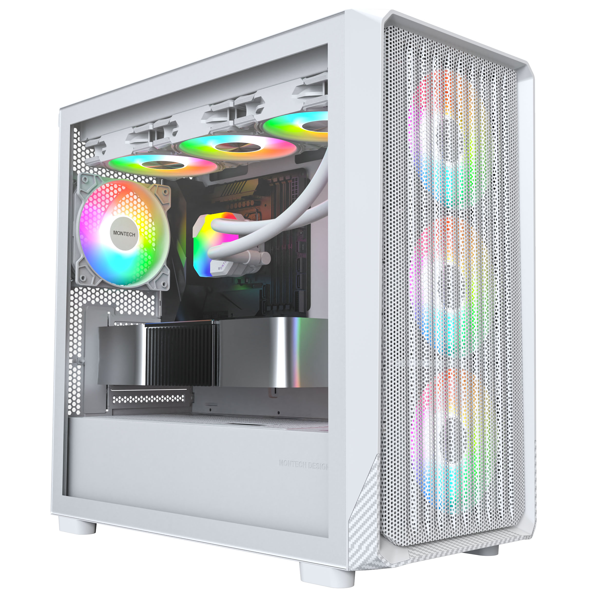 Montech - Caja Micro-ATX Montech X5M ARGB Blanco