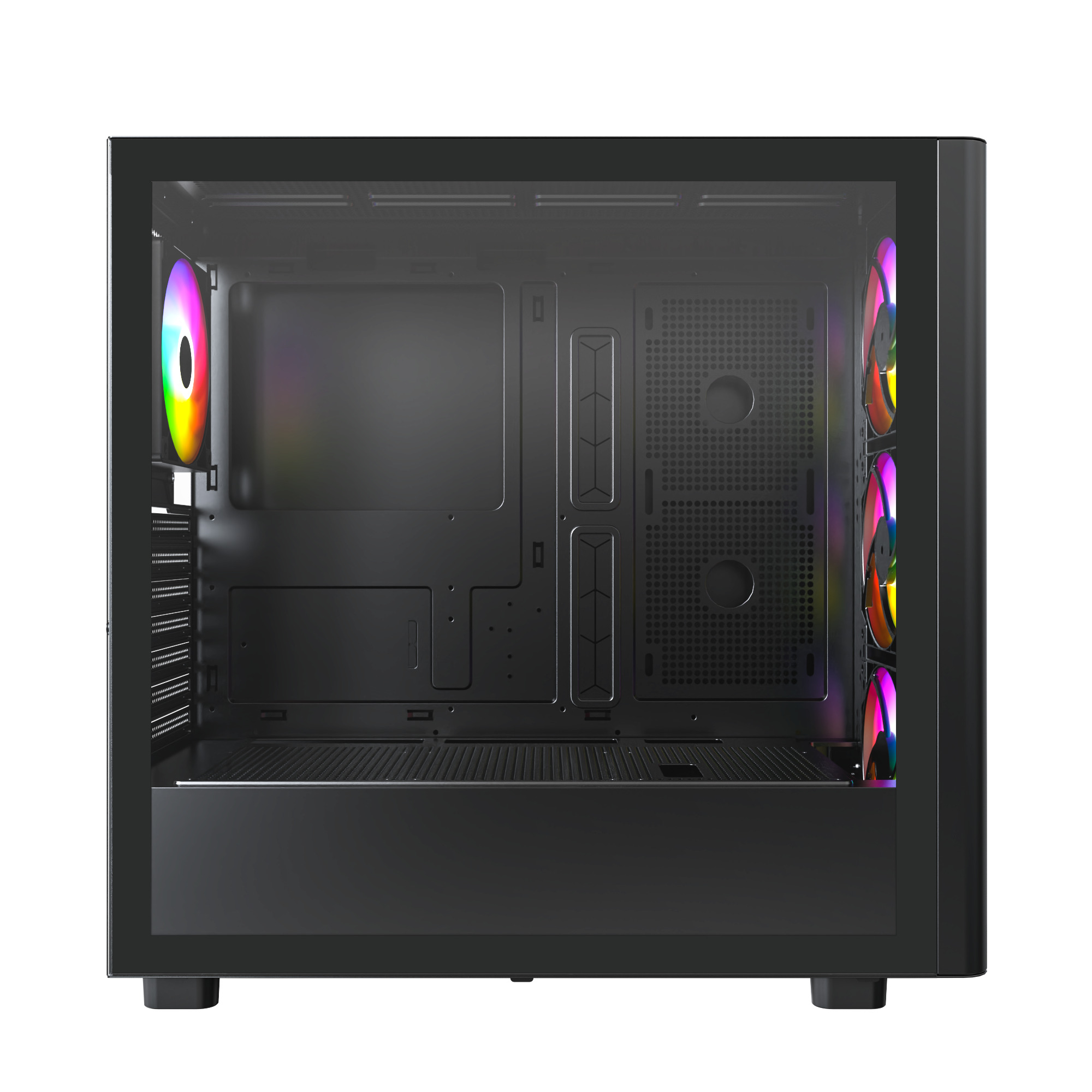 Montech - Caixa ATX Montech XR RGB Vidro Temperado Preto/Madeira
