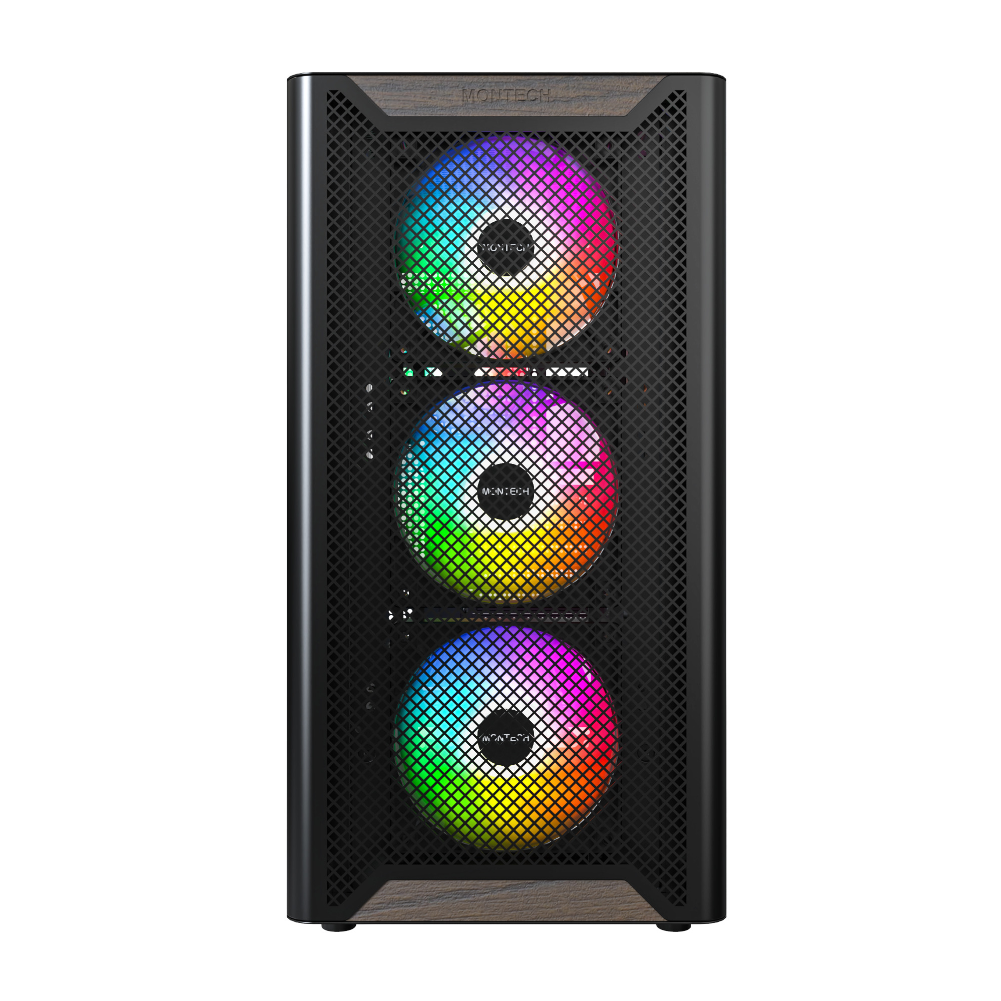 Picture of Picture of Caixa ATX Montech XR RGB Vidro Temperado Preto/Madeira