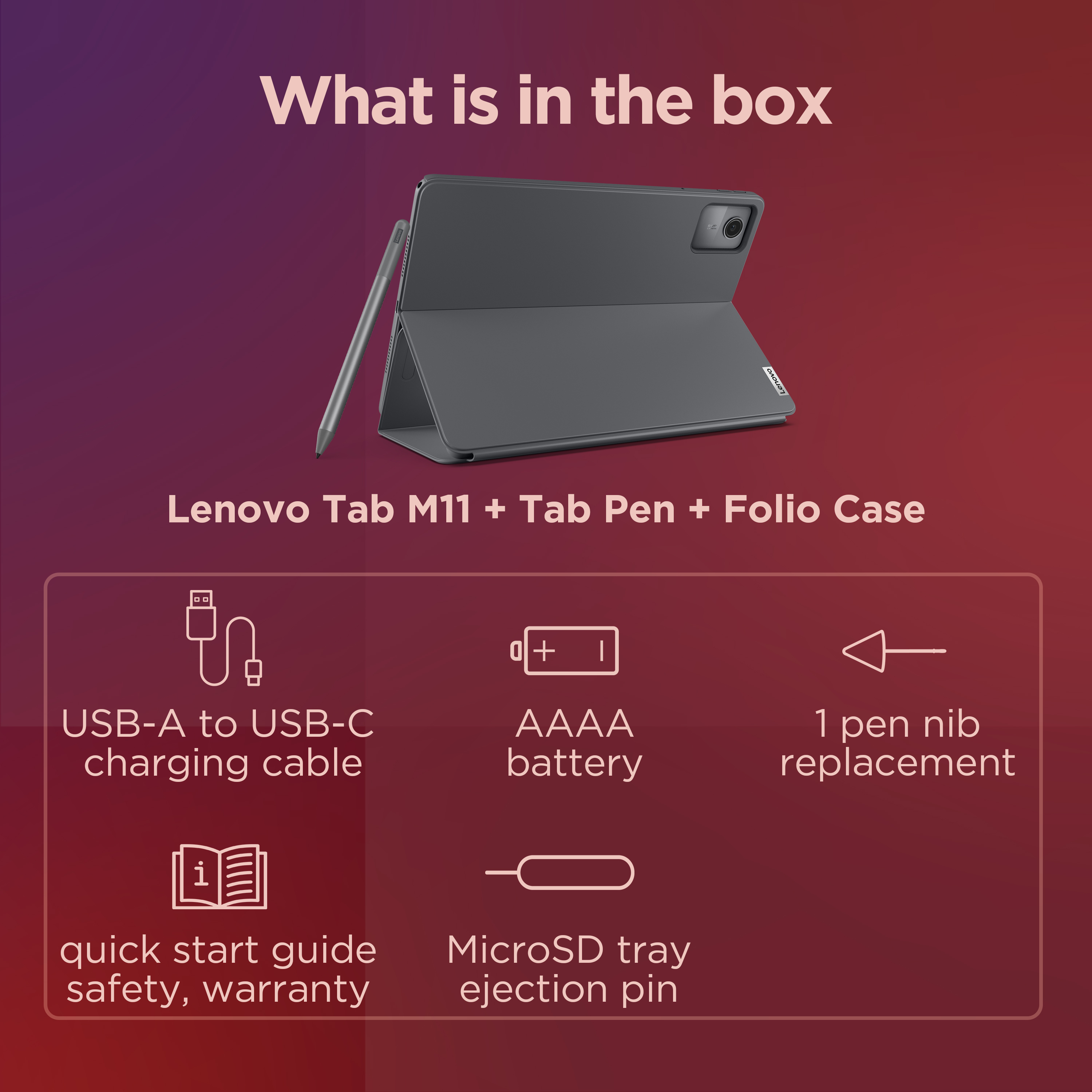 Lenovo - Tablet Lenovo Tab M11 TB-330FU 11" (4 / 128GB) 90Hz WiFi Cinzento + Capa + Pen