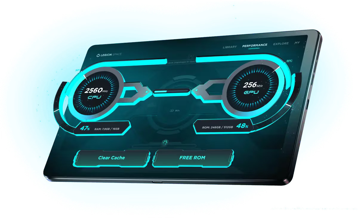 Lenovo - Tablet Lenovo Legion Tab Gen3 TB321FU 8.8" (12 / 256GB) 2.5K 165Hz WiFi Eclipse Black