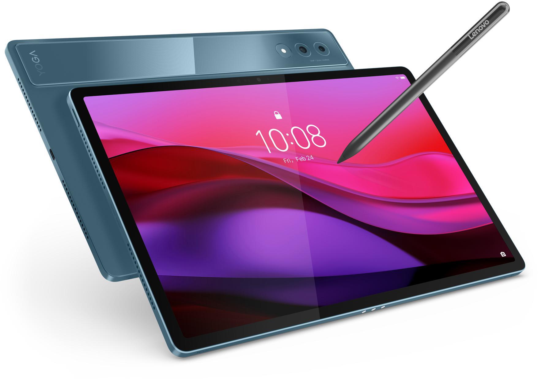 Lenovo - Tablet Lenovo Yoga Tab Plus TB520FU 12.7" (16 / 256GB) 3K 144Hz WiFi Tidal Teal + Capa Teclado + Pen