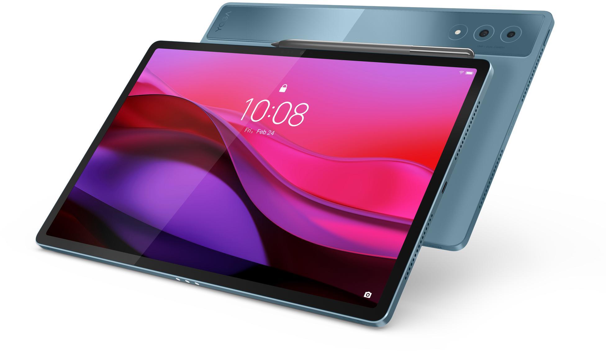 Lenovo - Tablet Lenovo Yoga Tab Plus TB520FU 12.7" (16 / 256GB) 3K 144Hz WiFi Tidal Teal + Capa Teclado + Pen