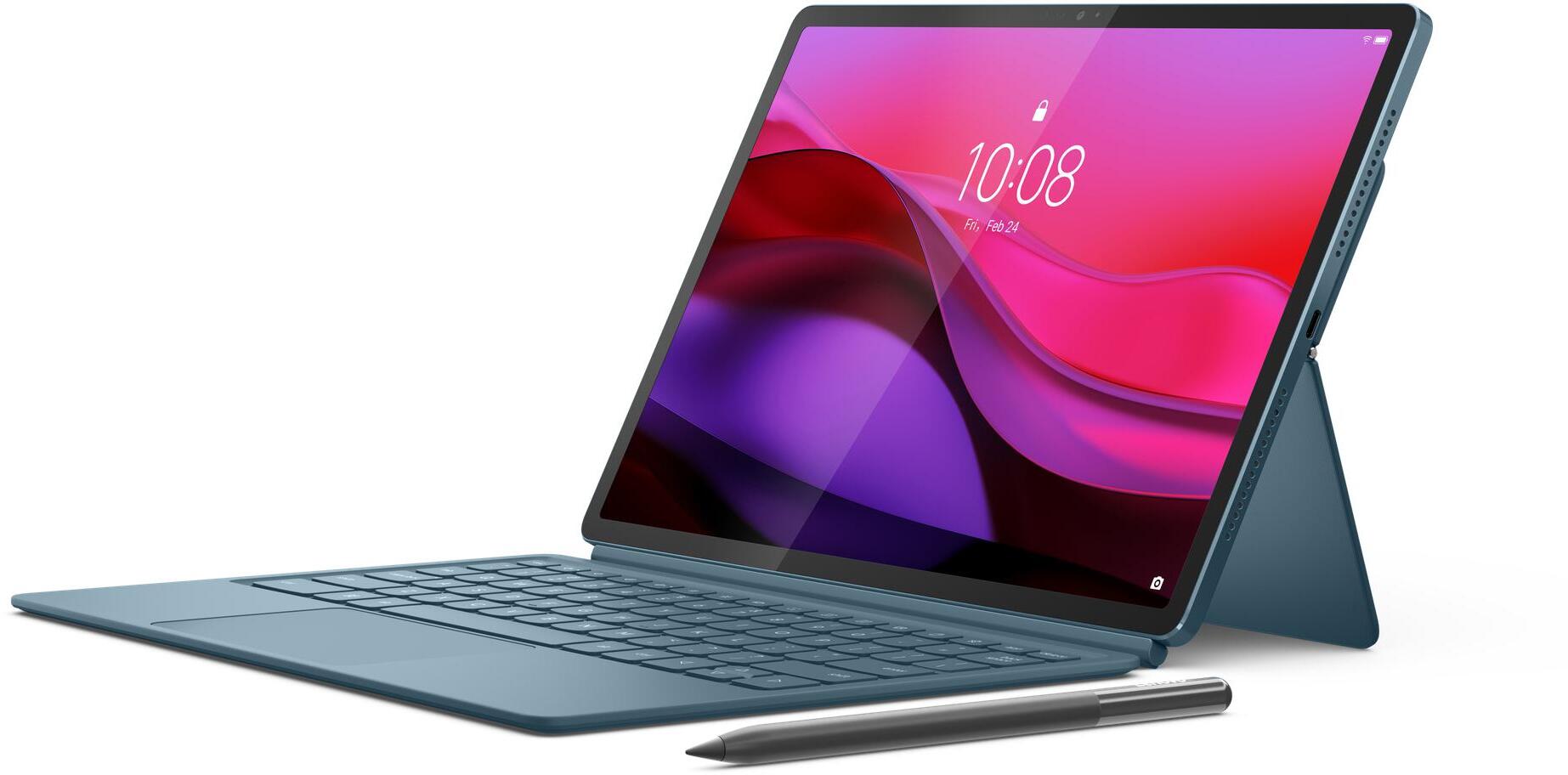 Lenovo - Tablet Lenovo Yoga Tab Plus TB520FU 12.7" (16 / 256GB) 3K 144Hz WiFi Tidal Teal + Capa Teclado + Pen